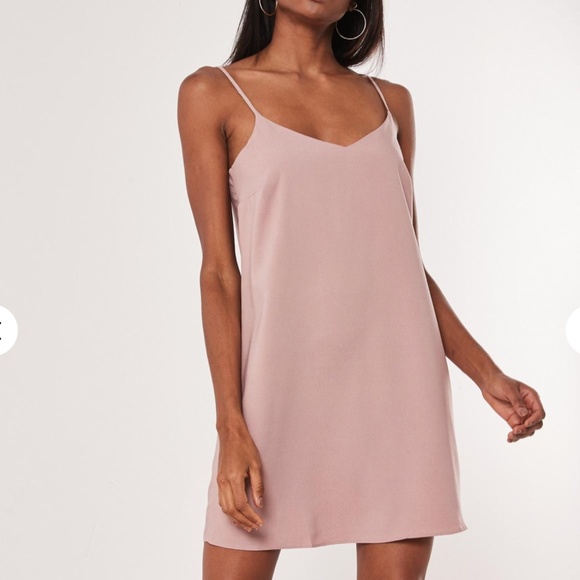 Missguided Dresses & Skirts - Missguided | NWT Pink Nude Crepe cami shift dress